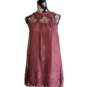 NWOT Mauve lace dress